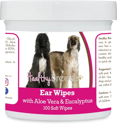 Vista 82 de Healthy Breeds Shih Tzu Toallitas de limpieza de oídos con aloe y eucalipto para perros, 100