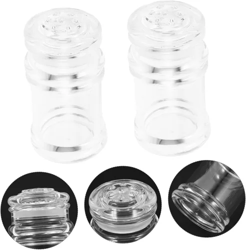 Vista 8 de 2Pcs Refillable Crystal Stylish Kitchen Condiment Containers for Seasoning Storage Portable Travel Bottles for Spices and Chic Design