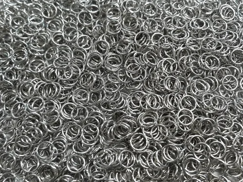 Vista 18 de Anillos de salto de aluminio brillante de 1 libra 14G 1/2" ID (más de 1150 anillos)