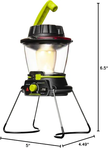 Vista 8 de Lighthouse 600 - Luz ajustable multifuncional perfecta para acampar, eventos al aire libre o uso de emergencia, 600 lúmenes, carga USB de teléfonos