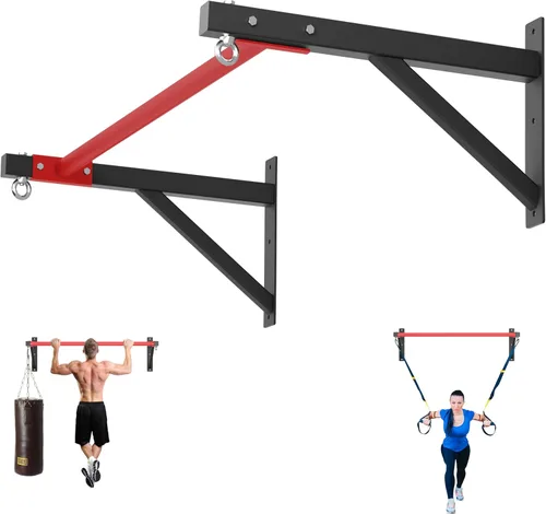 Vista 9 de Pull Up Bar Wall Mounted, Heavy Duty 650 lbs Capacity Chin Up Bar, 48" Multi-Grip Strength Training Pull-up Bars, for Home Gym Garage/Backyard Total