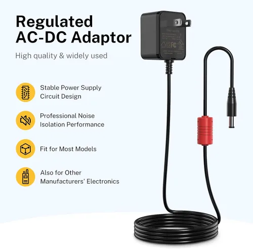 Vista 2 de Donner DPA-100 Adaptador de fuente de alimentación de pedal de guitarra 9V DC 1A Punta Negativa 5 Way Daisy Chain Cables para Pedal de Efecto