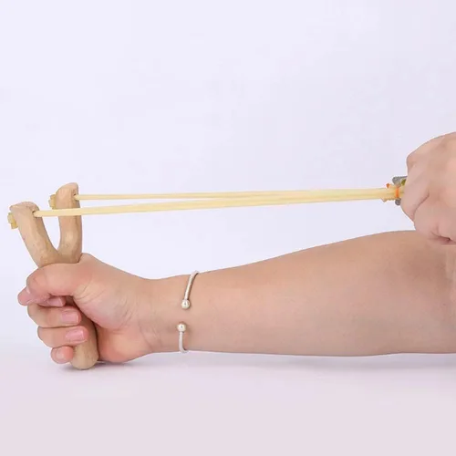 Vista 5 de Juguete de catapulta de madera para principiantes, juguete de catapulta de entrenamiento de habilidades de caza al aire libre, utilizado