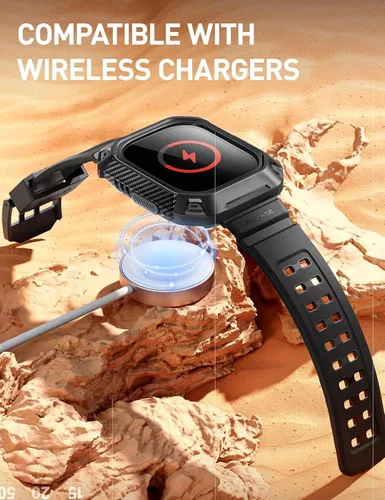 Vista 5 de SUPCASE Unicorn Beetle Pro - Funda protectora resistente con correas para Apple Watch Ultra 1/2 de 1.929 in (2022/2023)