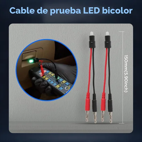 Vista 4 de AUTOOL Kit de 48 cables de prueba para multímetro de silicona con sondas de perforación de alambre reemplazables, clips de cocodrilo, clips