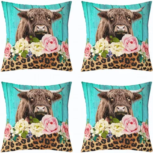 Vista 12 de Feelyou Juego de 4 fundas de cojín geométricas para sofá, cama, fundas de cojín decorativas con círculos geométricos, rellenos de almohada de arte