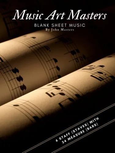 Blank Sheet Music Blank Sheet Music With Measures, Manuscript Paper Notebook, 6 Staff Staves For Musical Artist, Alternative Musician Gift Ideas,