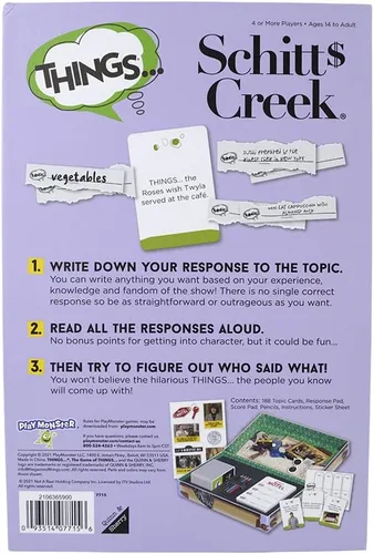 Vista 4 de Cosas... Schitt's Creek - Juego de mesa - Divertido juego de fiesta se encuentra con un divertido programa de televisión - A partir de 14 años