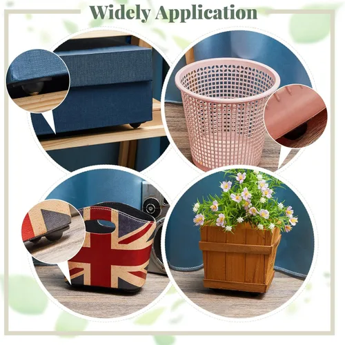 Vista 5 de Honoson 24 ruedas giratorias autoadhesivas para electrodomésticos, deslizadores de electrodomésticos para electrodomésticos, ruedas universales