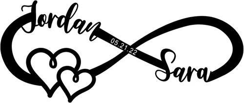 Personalized Infinity Sign, Infinity Heart Sign, Home Décor Accents, Love Sign Plaque, Festival Presents, Couple Name Sign, Wedding Sign