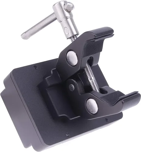 Vista 5 de Mini V-Lock V-Mount Adaptador de placa de fuente de alimentación de batería de montaje en V Tamaño de bolsillo con D-tap y Super Clamp para montaje
