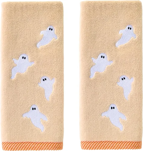 Vista 19 de SKL Home de Saturday Knight Ltd. - Juego de toallas de mano Boo, color naranja, paquete de 2