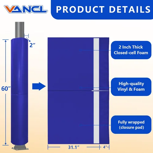 Vista 20 de Almohadilla de seguridad resistente para postes redondos de 3 a 5 pulgadas, impermeable y duradera, garaje, sótano, almohadilla de seguridad