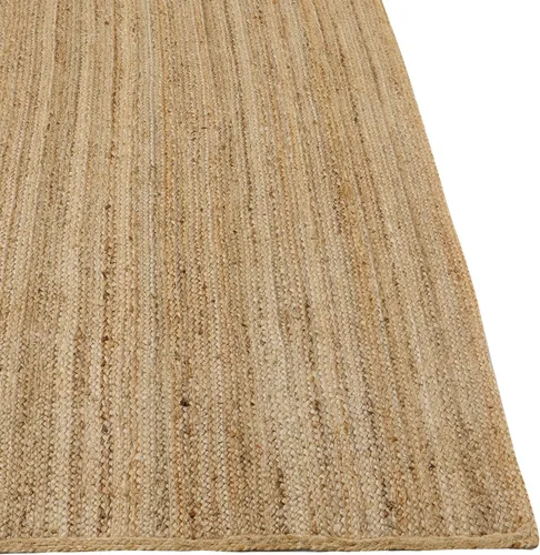 Vista 4 de REDEARTH Alfombra rectangular tejida a mano trenzada 100% yute natural Alfombras bohemias de yute hechas a mano para dormitorio, cocina, sala