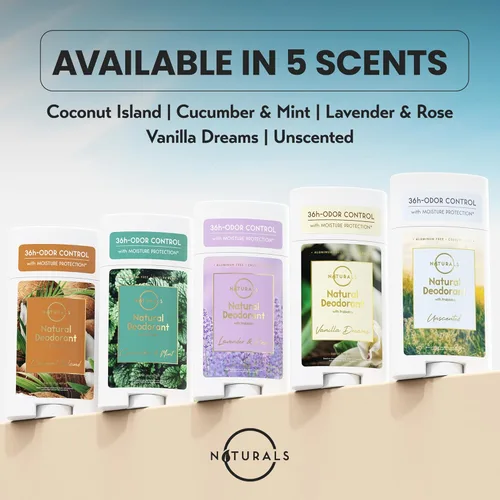 Vista 7 de Desodorante natural para mujer (Coconut Island) - Sin aluminio, sin bicarbonato de sodio sin aluminio