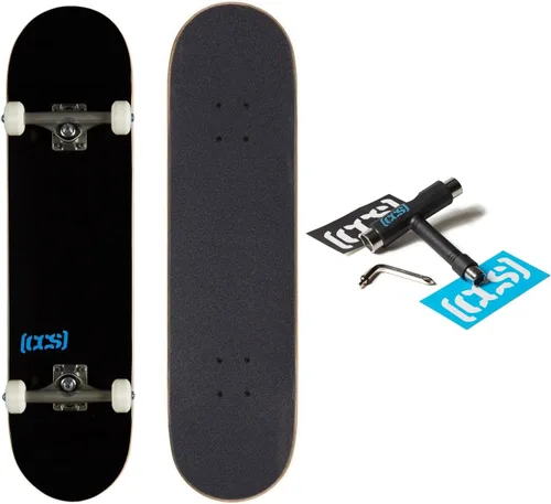 Vista 17 de [CCS] Patineta completa Madera de arce Grado profesional Totalmente montado con herramienta de patinaje y calcomanías Adultos, niños