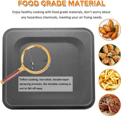 Vista 3 de Bandeja de goteo para freidora de aire Instant Vortex Plus, bandeja de goteo antiadherente rectangular prémium para freidora instantánea Vortex Pro