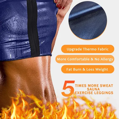 Vista 2 de BXVX - Chaleco reductor de sudor con efecto sauna para mujer, entrenador de cintura transpirable, camiseta sin mangas para sudar, moldeador