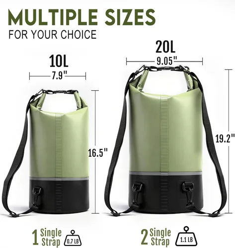Vista 2 de Soulsfeng Mochila seca impermeable con parte superior enrollable, ligera para canotaje, kayak, viajes, playa, natación, senderismo y campamento