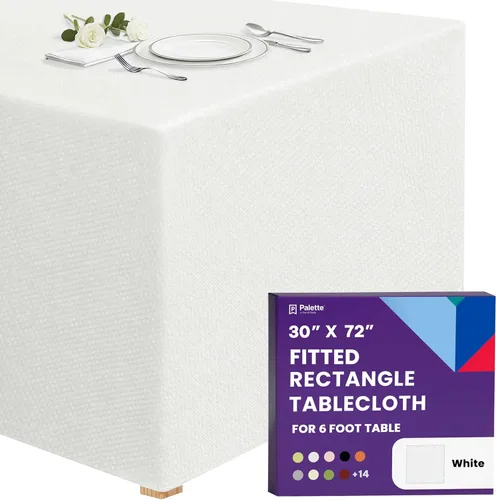 Vista 22 de Gee Di Moda - Mantel rectangular a medida en poliéster lavable para mesa de 4 pies, ideal para mesa de bufé, fiestas, cenas, bodas, vacaciones