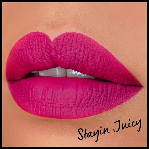 Vista 3 de NYX PROFESSIONAL MAKEUP Lip Lingerie - Lápiz labial líquido mate XXL, Stayin' Juicy (magenta profundo)