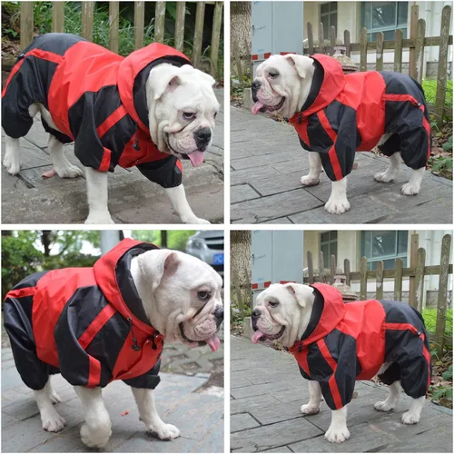 Vista 4 de Ropa para mascotas, ropa para perro, ropa para lluvia, nieve, impermeables, cuatro patas, impermeable para perros pequeños, medianos, grandes