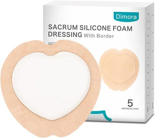 Vista 20 de Dimora - Apósito de espuma de silicona impermeables con borde adhesivo, superabsorbentes y transpirables para el cuidado de heridas para pieles