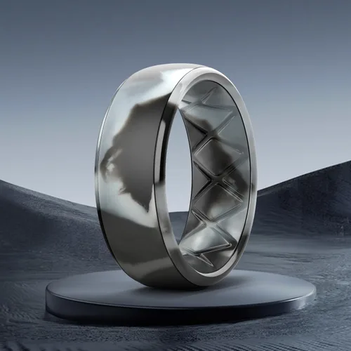 Vista 97 de Egnaro Anillos de boda de silicona para hombre: 1/4/6/7 Multipack de anillos de boda de goma con arco interior Diseño ergonómico transpirable