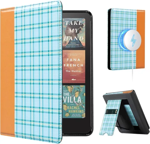 Vista 355 de CoBak Funda inteligente para Kindle Paperwhite de 6.8" de 11ª generación 2021 con función de encendido automático, ligera, delgada, de piel **Salvia