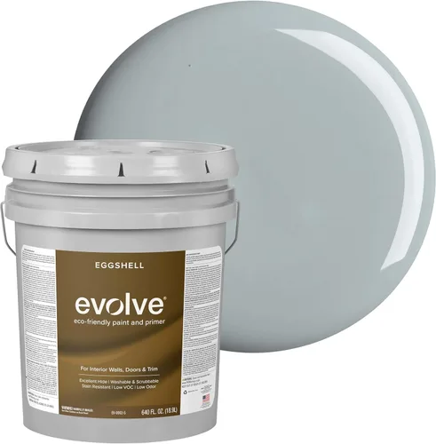 Vista 36 de EVOLVE Pintura e imprimación para interiores, cáscara de huevo (blanco alabastro), 1 galón, cobertura de una capa, excelente oculto, bajo contenido