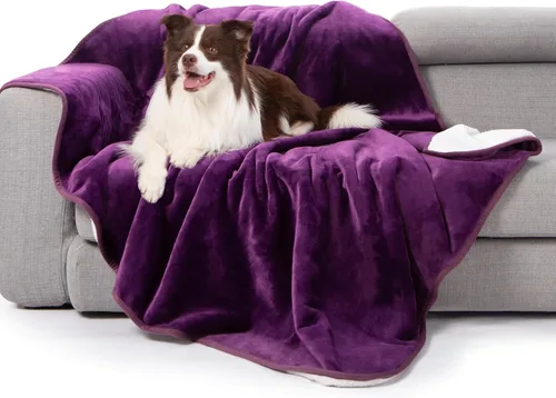 Vista 16 de gogobunny - Manta impermeable y reversible de vellón Sherpa para perro, cachorro, gato; protege la cama, el sofá y el sillón de líquido, orina