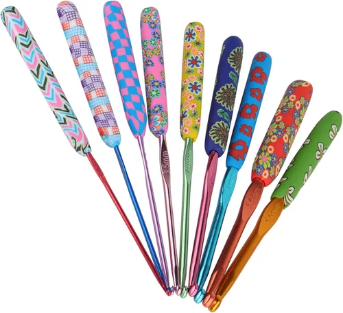 Vista 11 de Coopay Ganchos de ganchillo cálidos, 9 tamaños de 2.25 a 6.5mm, agujas de ganchillo ergonómicas de sirena extra largas para tejer a ganchillo Sirena