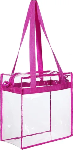 Vista 6 de Mochila cruzada para el hombro transparente con cierre con correa ajustable NFL PGA Aprobado para seguridad en el estadio para viajes y gimnasio