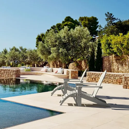 Vista 79 de LUE BONA HDPS Sillas Adirondack de 2, Silla para Hoguera al Aire Libre, Resistente a la Intemperie con Portavasos, Silla Moderna de Plástico