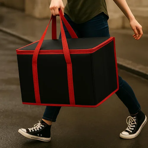 Vista 27 de musbus - Paquete de 2 bolsas aislantes reutilizables para comestibles, bolsa enfriadora plegable para comestibles, bolsa aislante grande resistente