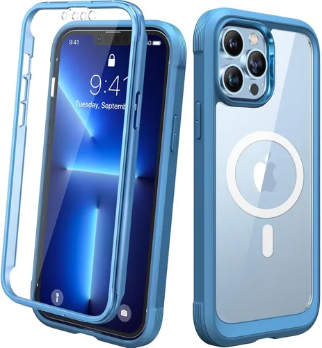 Vista 46 de Diaclara Funda magnética diseñada para iPhone Air, protector de pantalla de cuerpo completo, compatible con MagSafe, funda militar a prueba