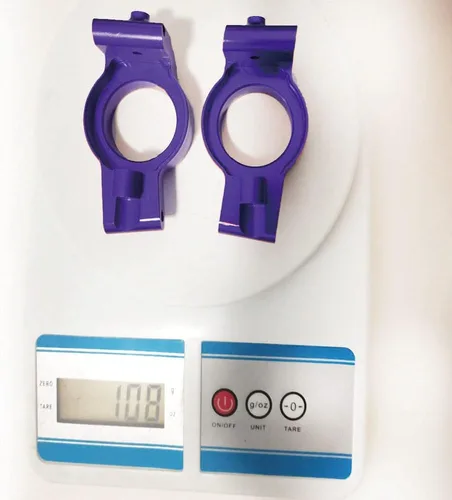 Vista 3 de Bloques de ruedas de aleación de cubo delantero C 7732 para Traxxas 1/5 1/6 X-MAXX piezas de actualización (azul oscuro)