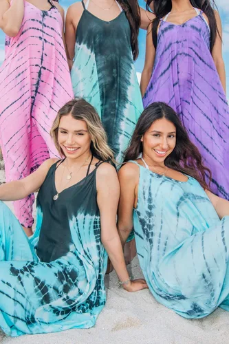 Vista 7 de INGEAR Harem Jumpsuit Romper Bohemian Boho Loose Relax Fit Tie Dye Handkerchief Jumpsuits