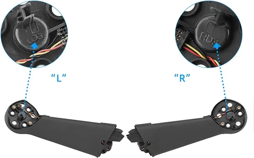 Vista 3 de Yi Dong Brazo delantero izquierdo para FPV Combo, brazo de repuesto FPV delantero izquierdo para DJI FPV Combo