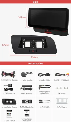 Vista 9 de XTRONS Pantalla táctil IPS de 12.3 pulgadas para Audi Q5 Concierto/Symphony Radio System, Android 12 Car Stereo Radio GPS Navegación GPS - Qualcomm