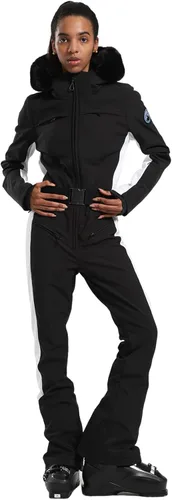 Vista 7 de GSOU SNOW Traje de nieve de una pieza para mujer, traje de esquí, impermeable, traje de snowboard aislado cálido invierno