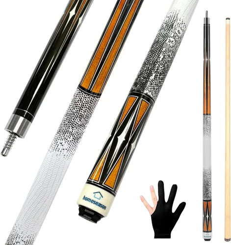 Vista 11 de HomeSeason Taco de Billar de 58" Tacos de Billar con Agarre Impreso en 3D Profesional de Baja Deflexión Tacos de Billar de Madera de Arce Punta