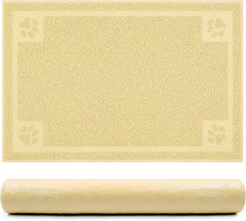 Vista 11 de Tapete de alimentación para mascotas para perros y gatos pequeños, de 24 x 16 pulgadas, flexible e impermeable, tapete de cuenco para perros