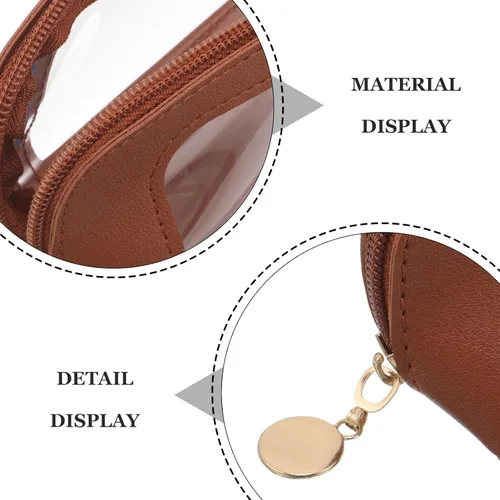 Vista 3 de Beavorty Makeup Brush Organizer Bag Portable Cosmetic Brush Holder Pouch with Zipper Travel Vanity Case for Women Brown