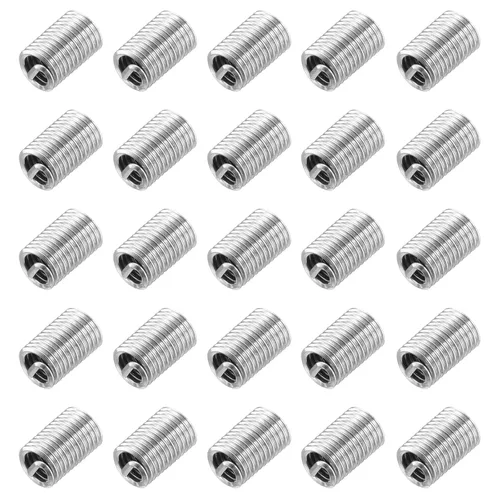 Vista 32 de uxcell 50 piezas de insertos de rosca de alambre 1/2-13 UNC 1D (1/2 ") 304 de acero inoxidable helicoidal tipo helicoidal kit de reparación de rosca