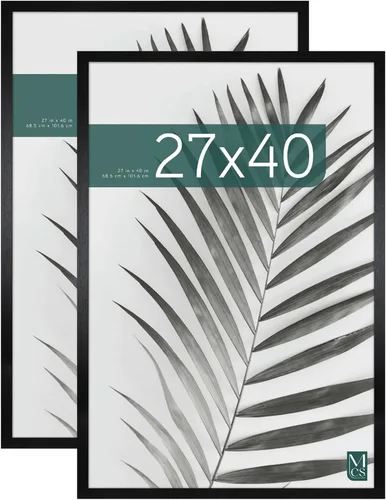 Vista 33 de MCS Studio Gallery Marco para foto rectangular de 12 x 18 pulgadas, imitación de veta de madera de color negro, para póster o impresión artística, 2