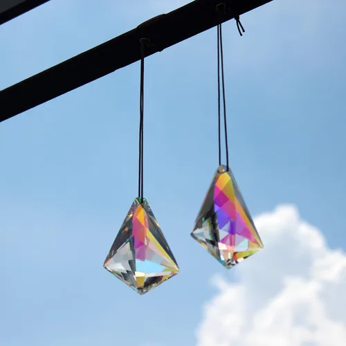 Vista 61 de STINO - 2 piezas prismas atrapasoles de bola de cristal de 4cm, atrapasoles colgantes con prisma de vidrio, creador de arcoíris para ventanas