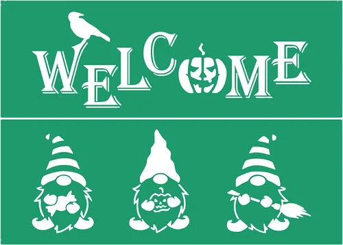 Vista 10 de JAJADO Plantilla de pantalla de seda con texto en inglés "Hello Fall", plantillas adhesivas reutilizables de otoño, transferencia de malla de tiza