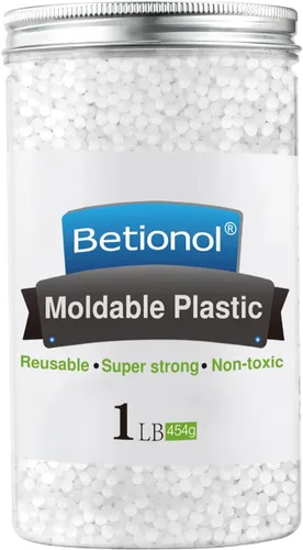 Betionol Arcilla de plástico moldeable, 1 libra/16 onzas, arcilla blanca para modelar, cuentas termoplásticas para hacer actividades creativas,