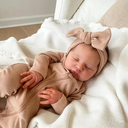 Vista 6 de Zero Pam Muñecas de bebé Reborn de vida real de 19 pulgadas, muñecas de bebé recién nacida realistas para niñas, muñecas de bebé que se ven reales